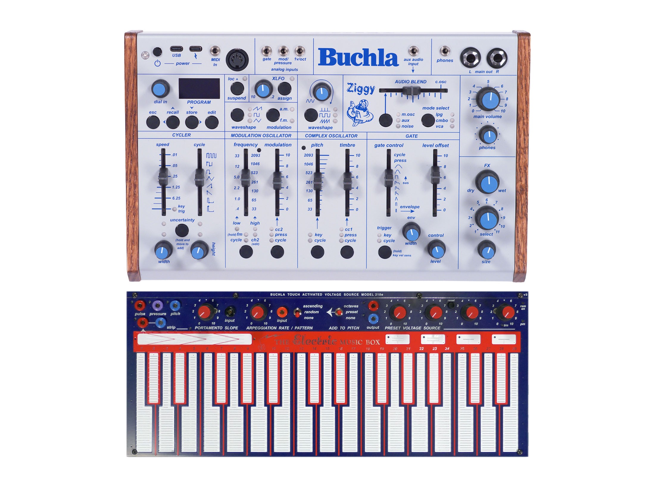 りーブ２１パルシダ Buchla Ziggy + LEM218v3