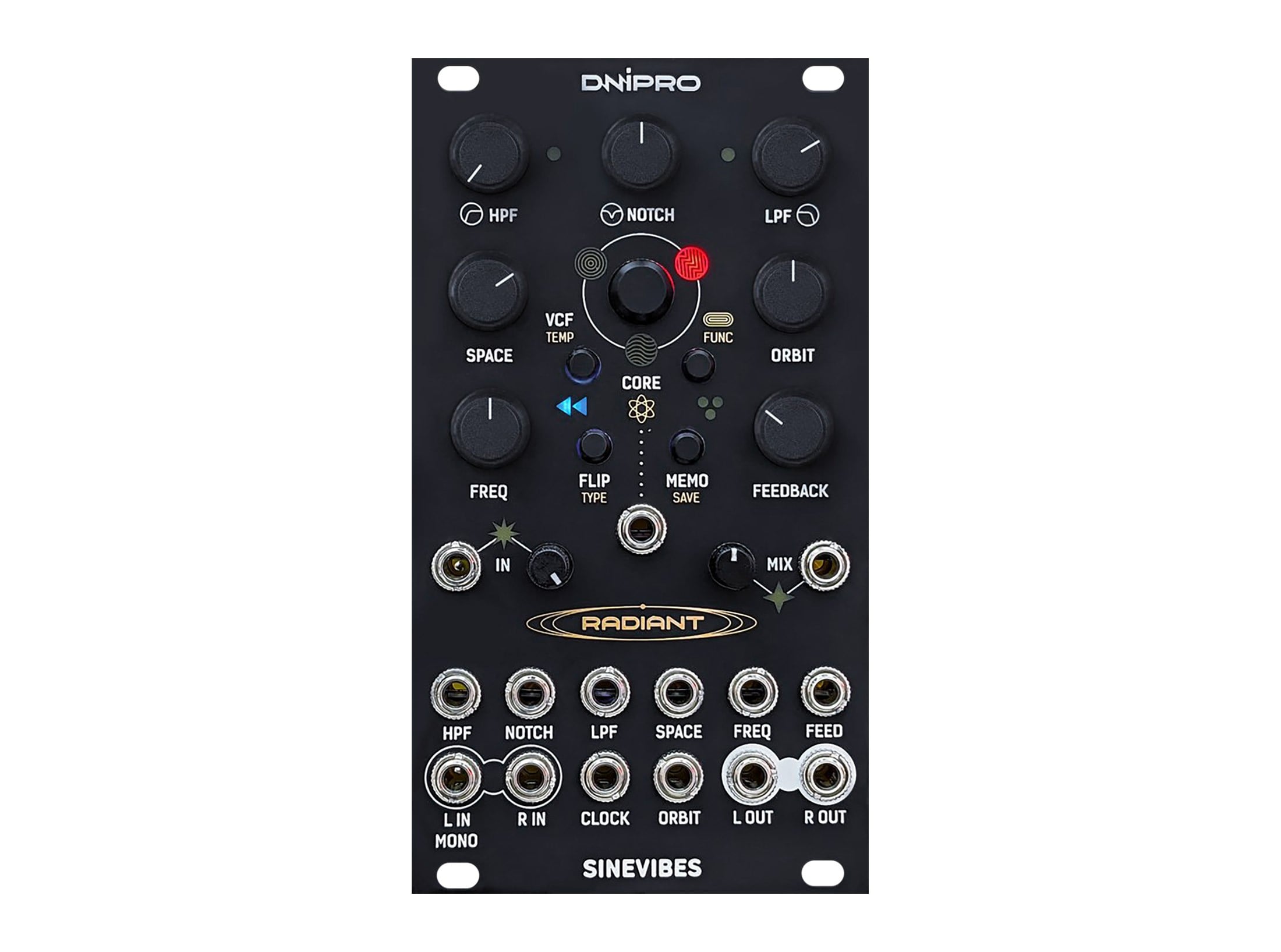 Dnipro Radiant ユーロラック モジュラーシンセ Dnipro Modular Radiant Multi-Effect Module