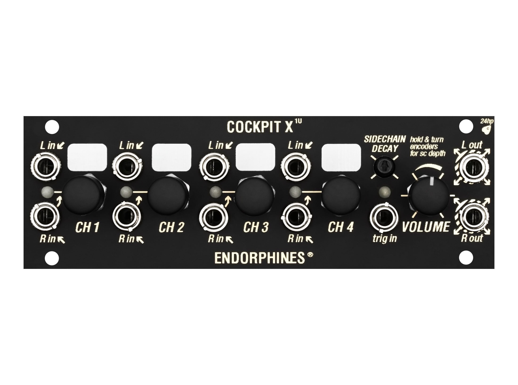 Endorphin.es Cockpit X 1U Stereo Mixer (Black)