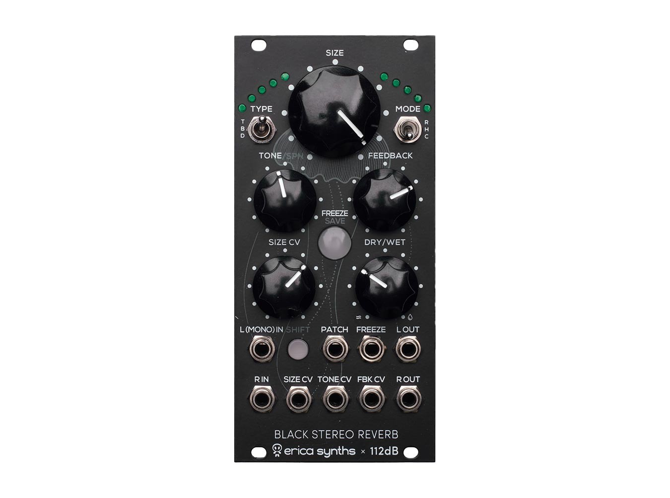 Erica Black Stereo Reverb Effects Processor Erica Black Stereo Reverb Effects Processor