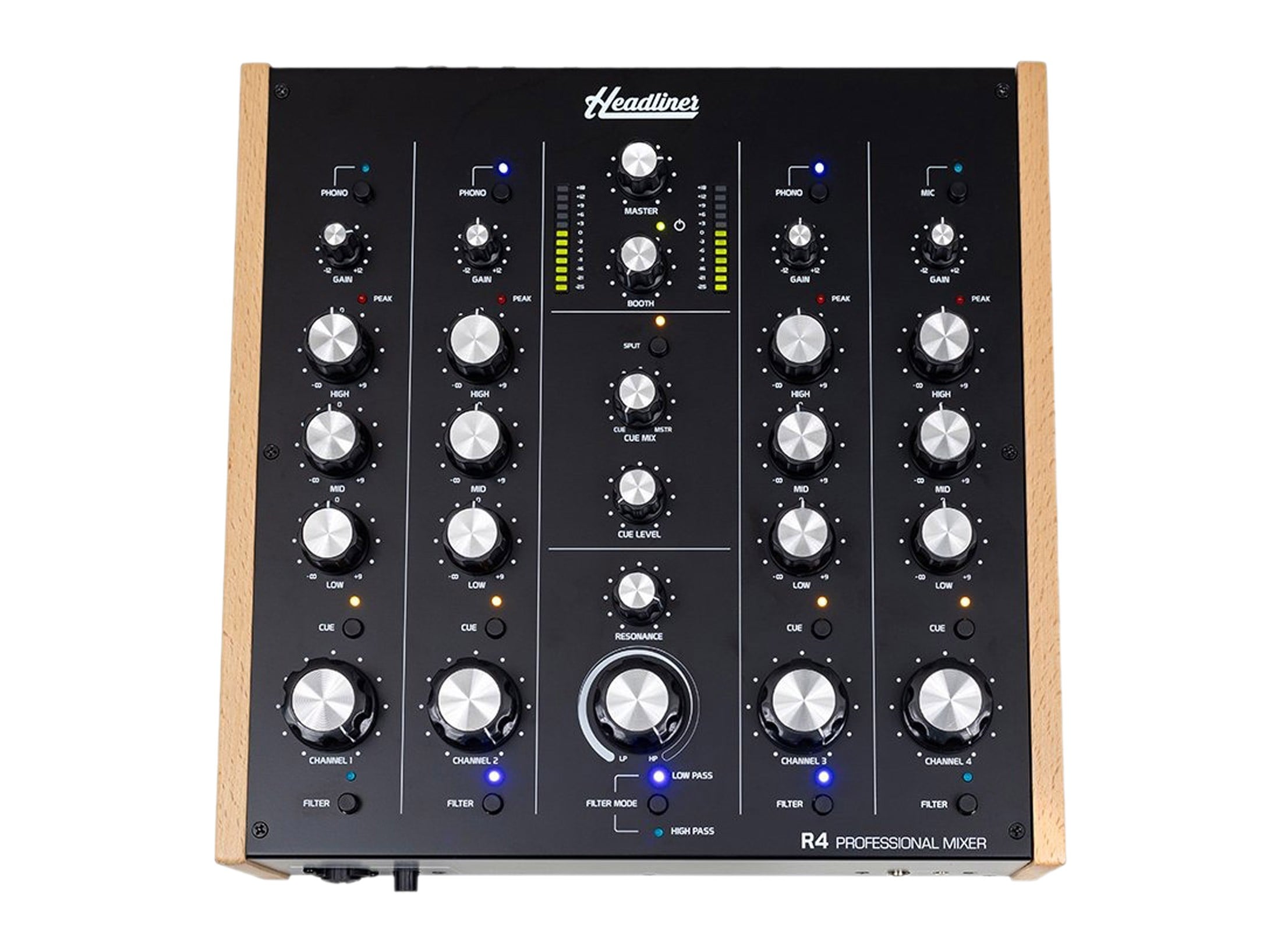 Headliner R4 4-Channel Analog Rotary DJ Mixer