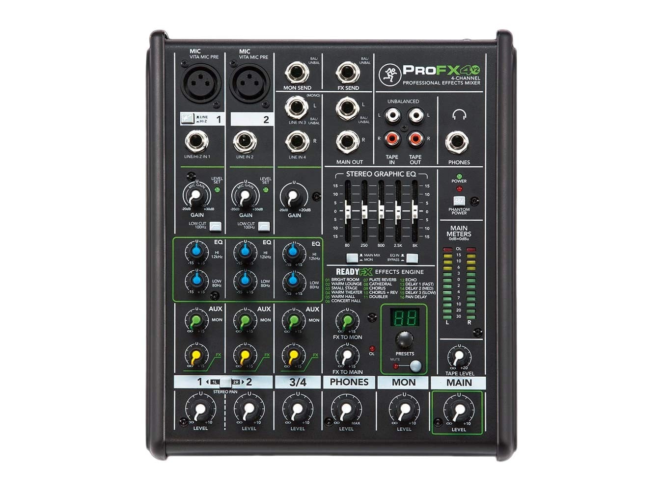 MACKIE ( マッキー ) ProFX4v2 アナログミキサー Mackie ProFX4v2 4-Channel Mixer + Effects