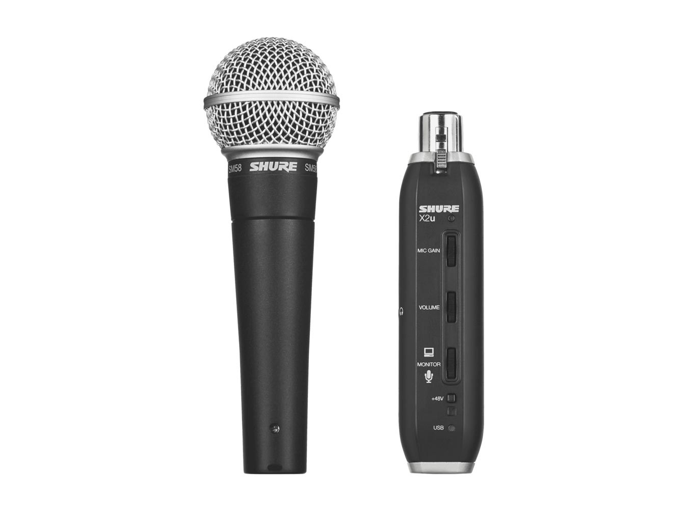 Shure SM58-X2u Dynamic Mic + USB Adapter