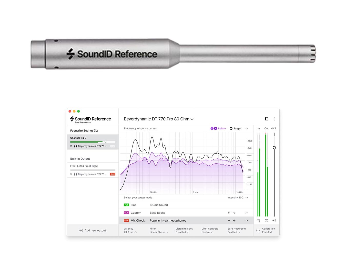 Sonarworks SoundID reference4 測定用マイク スピーカー/ヘッドホン用キャリブレーションソフトウェア 測定マイク