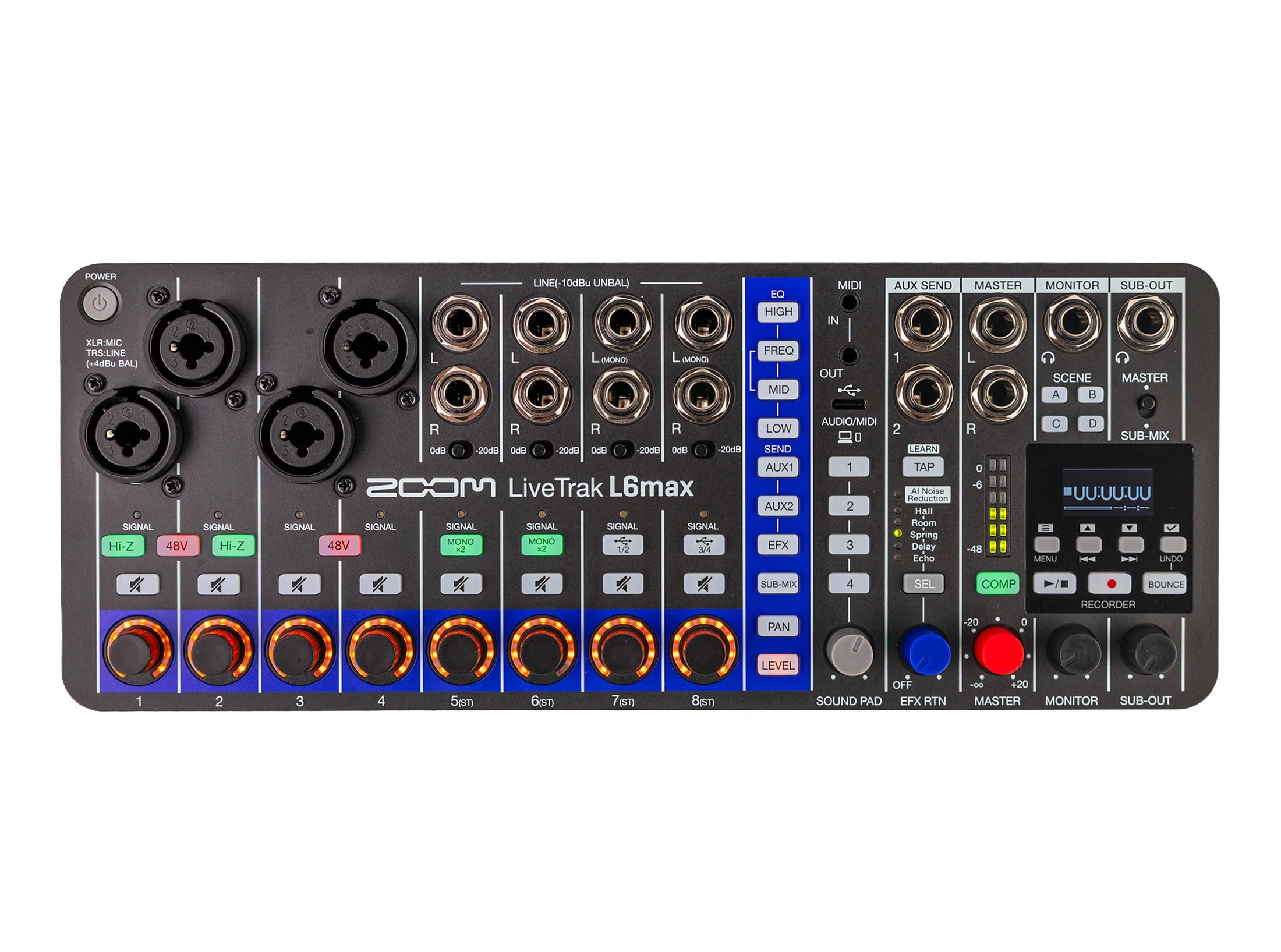 Zoom Livetrak L6max 12-Channel Mixer + Recorder