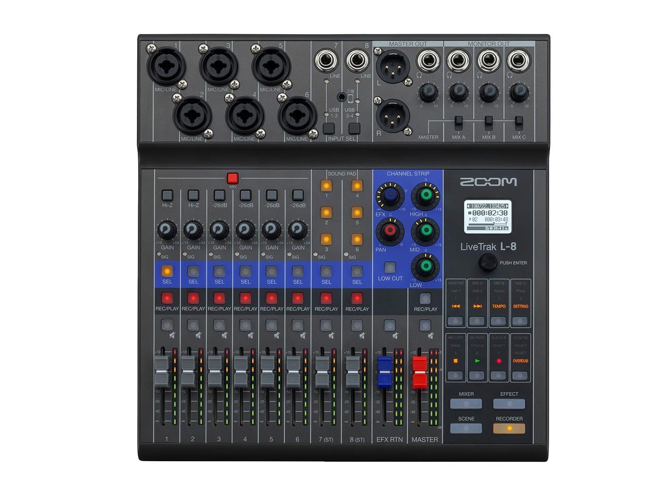 リラ Zoom LiveTrak L-8 Mixer / Recorder