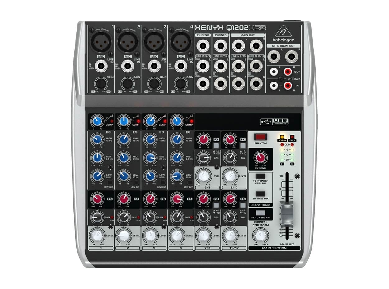 Behringer Q1202USB パワードミキサー Behringer Xenyx Q1202USB 12 Channel Mixer + Interface