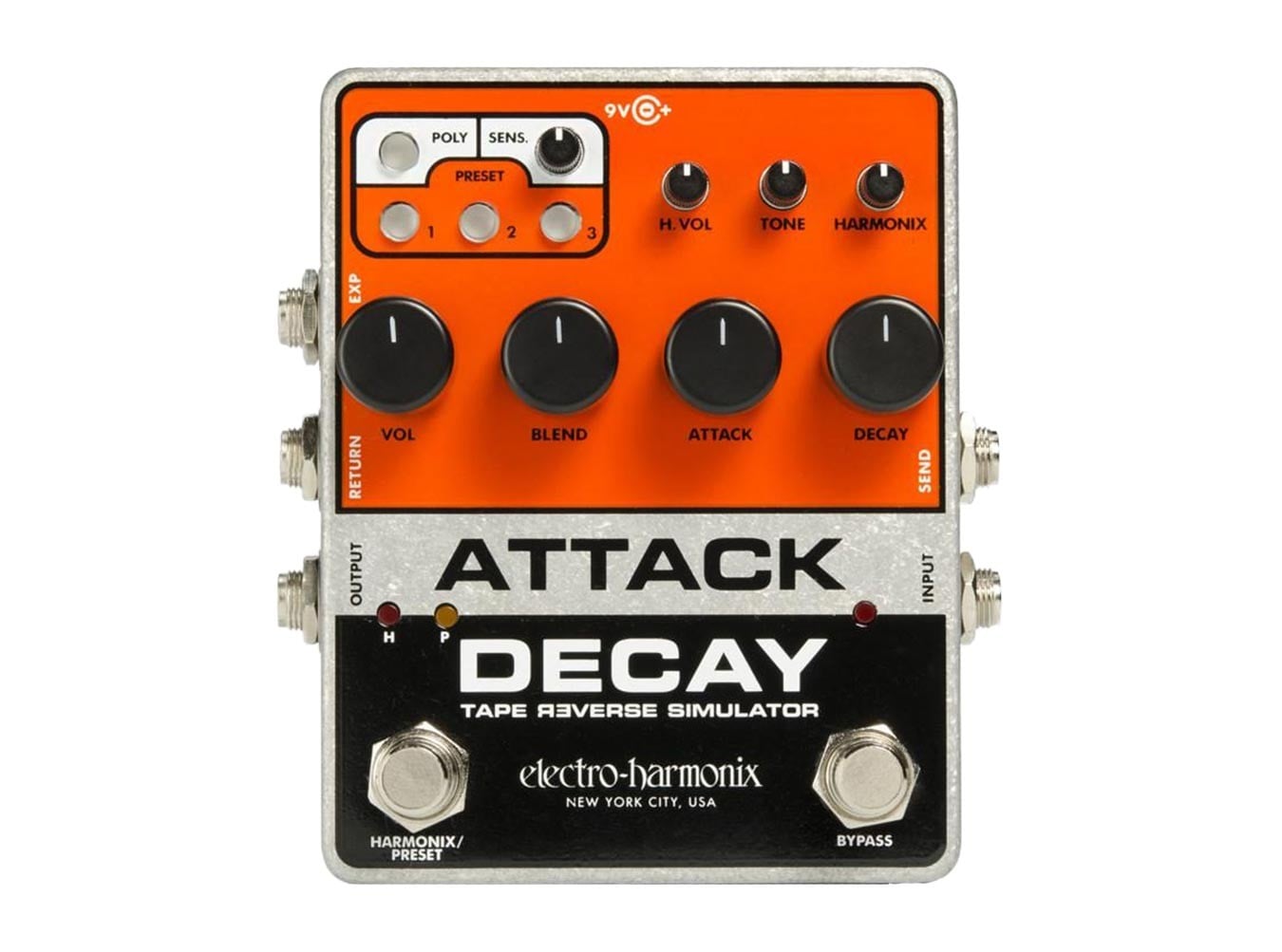 ATTACK DECAY エレハモ　ジャズソウル ギターエフェクター EHX Attack Decay Tape Reverse Simulator Pedal