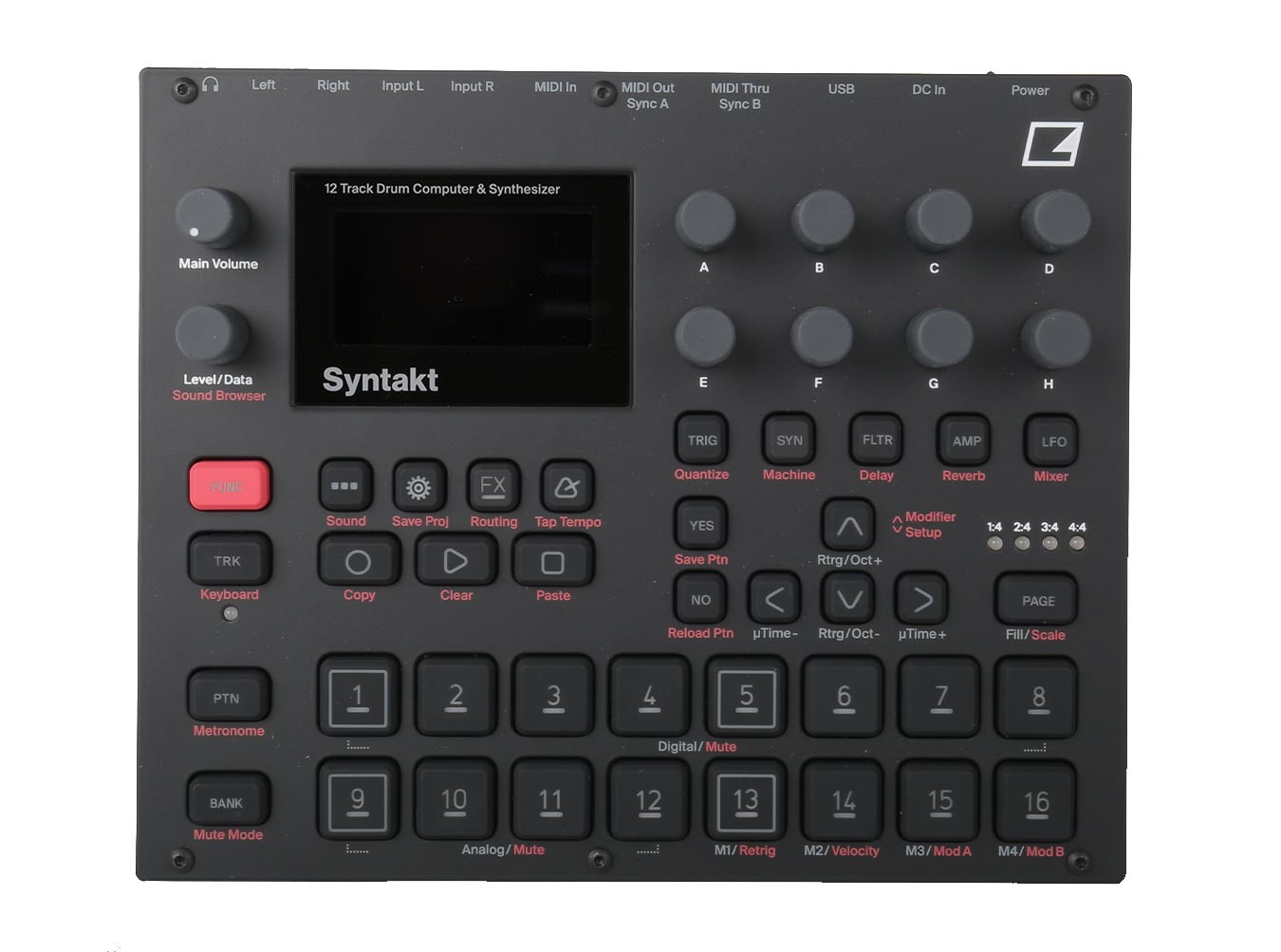 Elektron Syntakt 12トラックドラムコンピュータ　シンセサイザー Elektron ” Syntakt ” | 12トラックのドラムコンピュータ