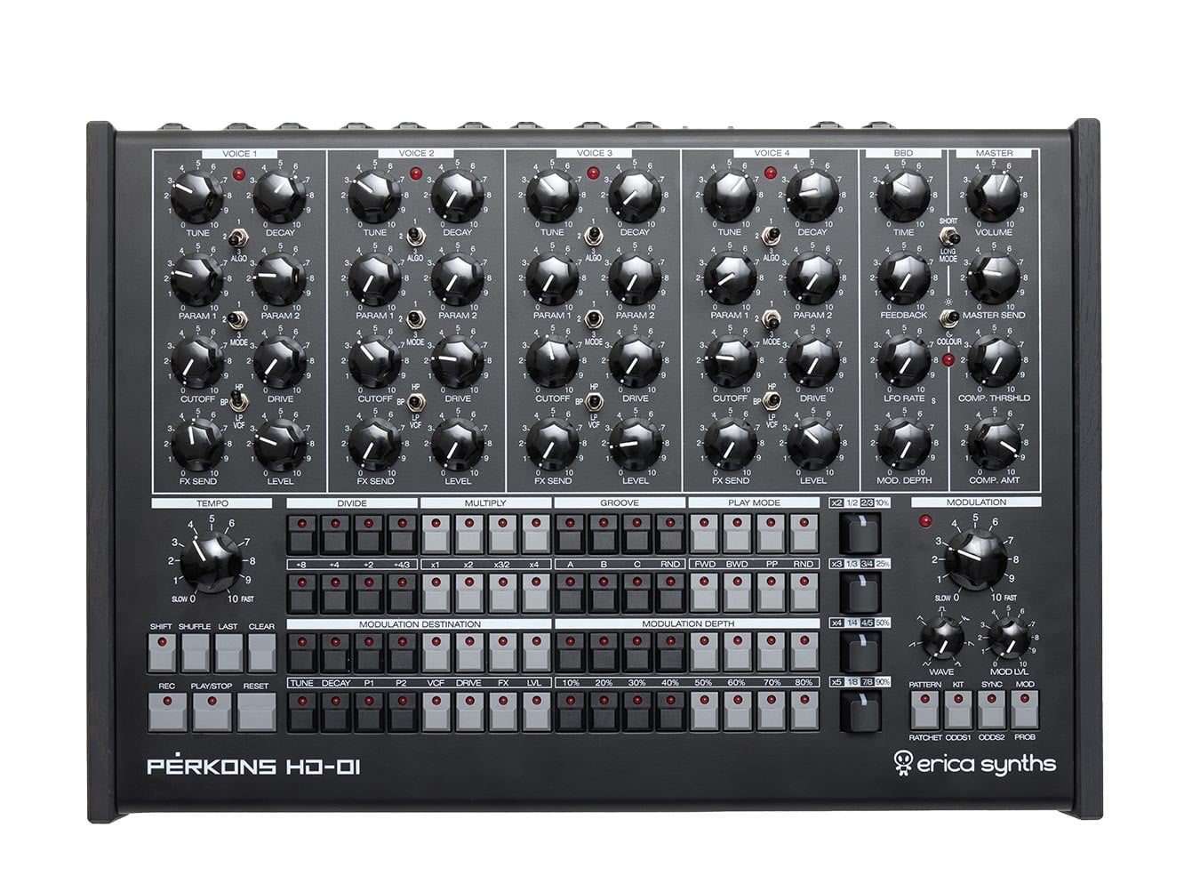 erica synths perkons hd-01 ドラムマシン Erica Synths Perkons HD-01 (Black)