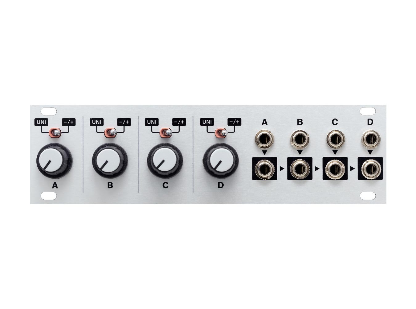 Quadratt 1U 4 attenuators / attenuvertors & mixer