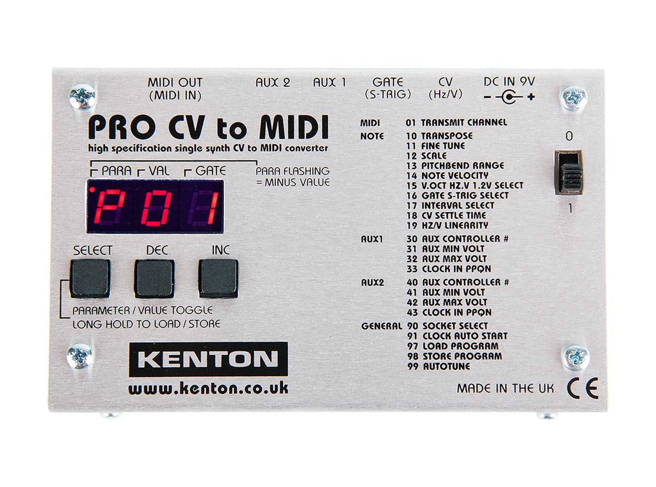 KENTON Pro 2 MIDI/CV コンバーター Kenton Pro CV to MIDI Converter