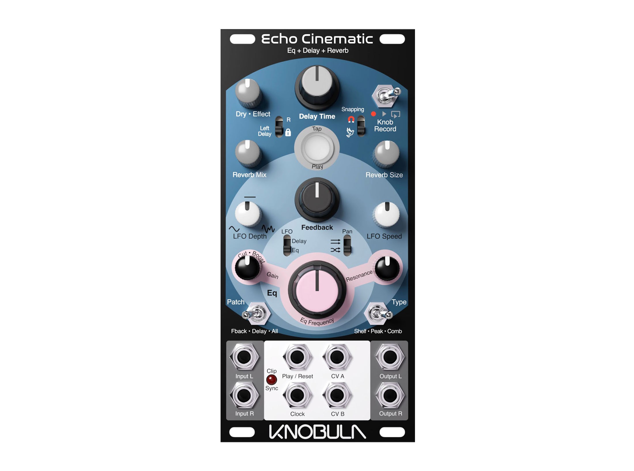 Knobula Echo Cinematic ユーロラック モジュラーシンセ Knobula Echo Cinematic EQ + Delay + Reverb