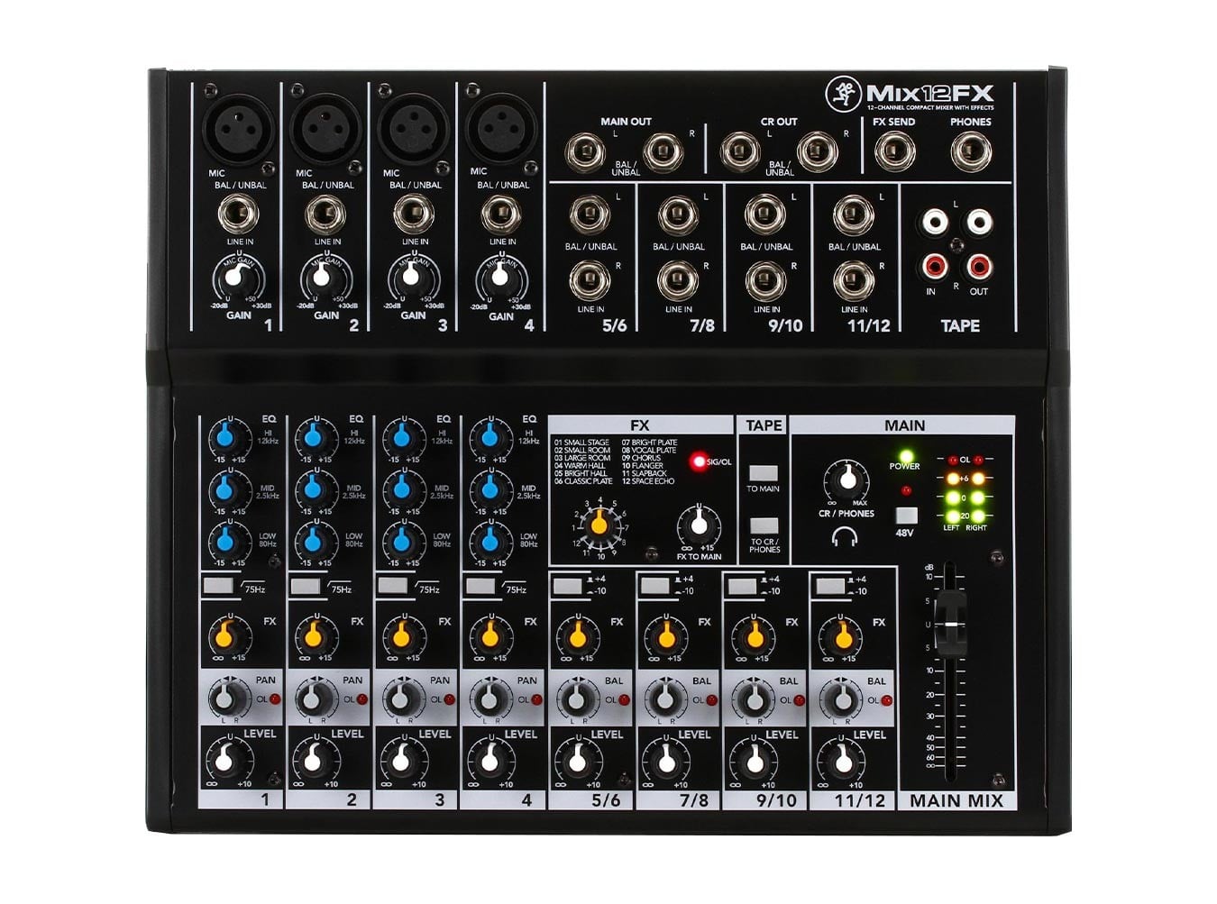 MACKIE Mix12FX アナログミキサー 12チャンネル Mackie Mix12FX 12-Channel Mixer + Effects