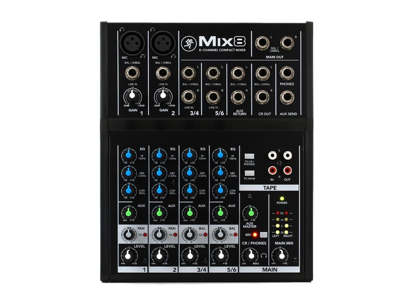 Mackie Mix8 アナログミキサー 8チャンネル Mackie Mix8 8-Channel Mixer