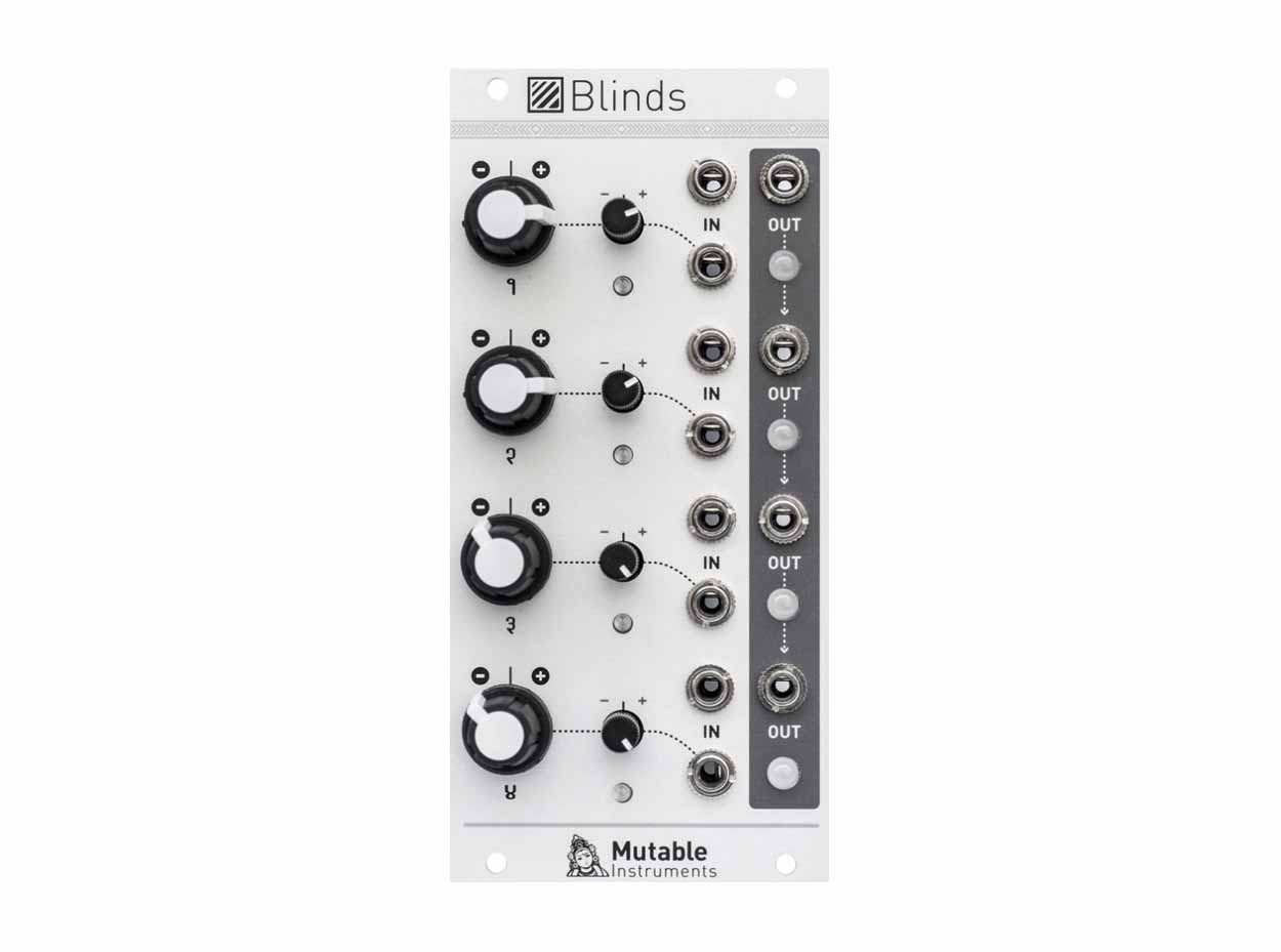 Mutable Instruments Blinds Quad Polarizer VCA