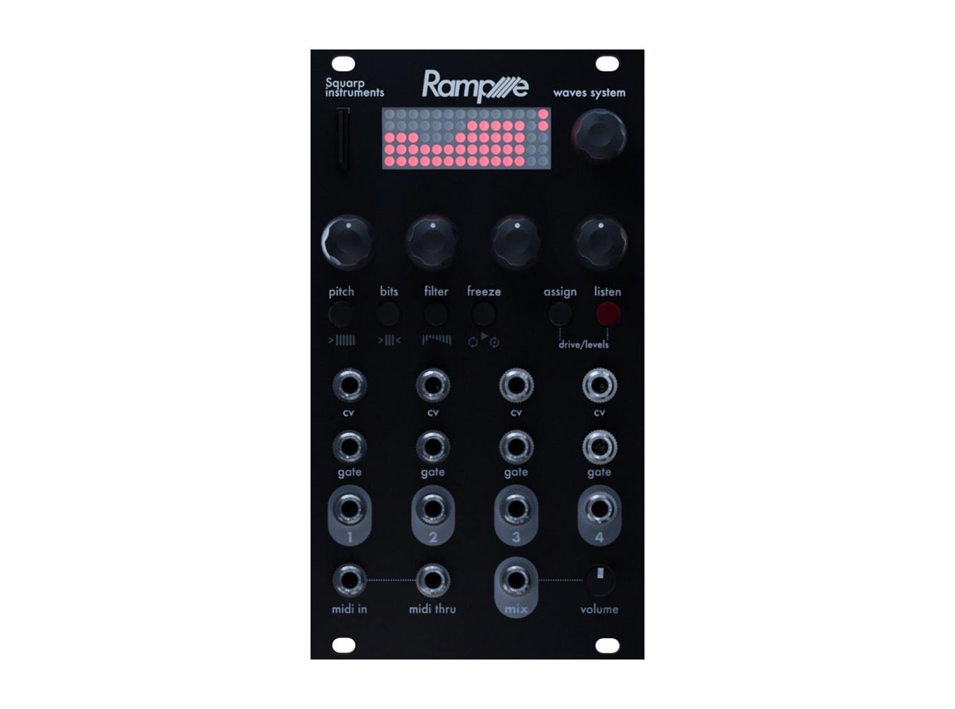 Squarp Instruments Rample モジュラーシンセ　サンプラー Squarp Rample Four-Channel Sampler