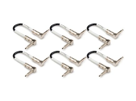 CPE-606 Right Angle Guitar Patch Cable - 6" (6-Pack)
