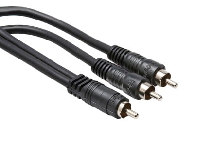 Hosa CYA-103 RCA to Dual RCA Y Cable - 3FT