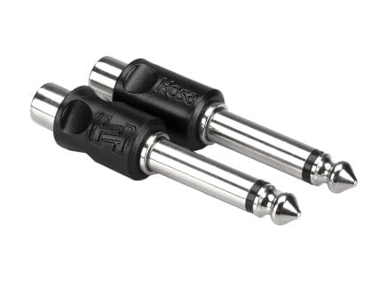 Hosa GPR-101 RCA to 1/4" TS Adapters - 2 PACK