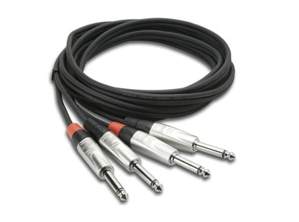 Hosa HPP-000X2 REAN Dual 1/4" TS Cable