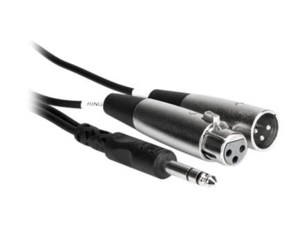Hosa SRC-200 1/4" TRS to XLR-M/F Insert Cable