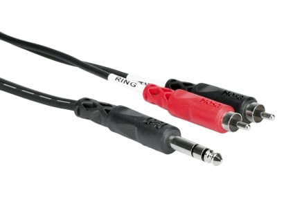 Hosa TRS-200 1/4" TRS to Dual RCA Insert Cable