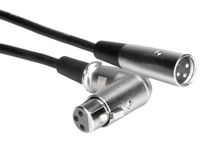Hosa XFF-100 Right-Angle XLRF to XLRM Cable