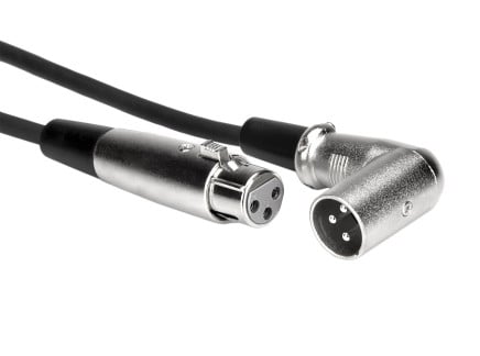 Hosa XRR-100 XLRF to Right-Angle XLRM Cable