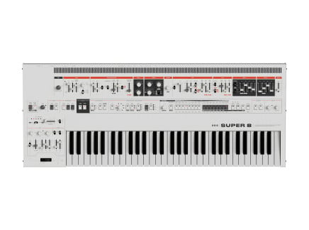 Super 8 Polyphonic Hybrid Keyboard Synthesizer (White)