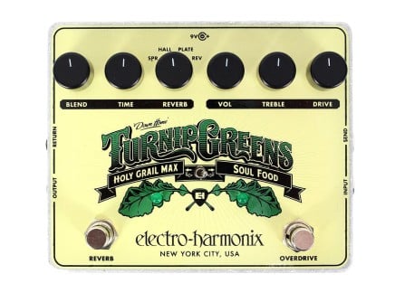 Electro-Harmonix EHX Turnip Greens Overdrive + Reverb Pedal