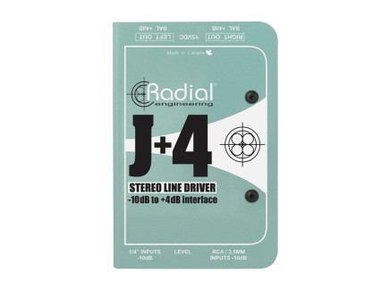 J+4 Stereo Line Driver -10dB to +4dB