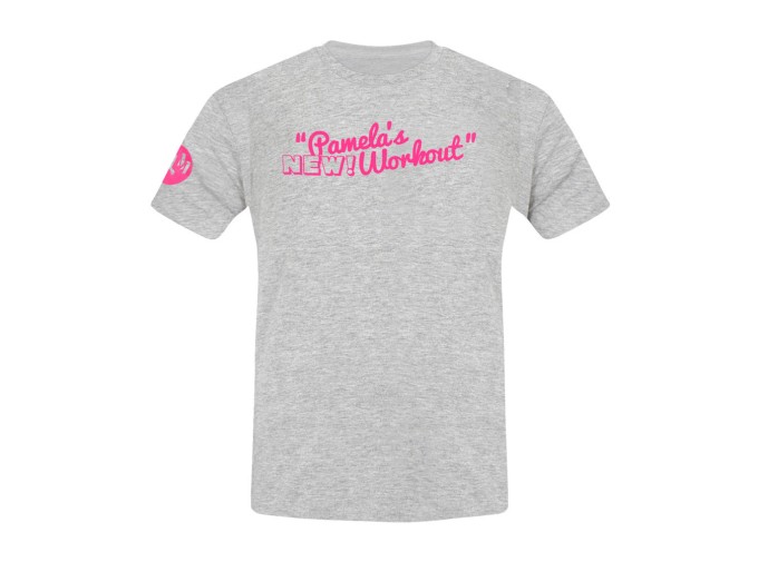 ALM Pamela's New Workout Shirt (Gray, Pink) - M - Perfect Circuit