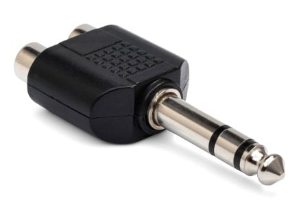 Hosa GPR-484 Dual RCA to 1/4 in TRS Adapter