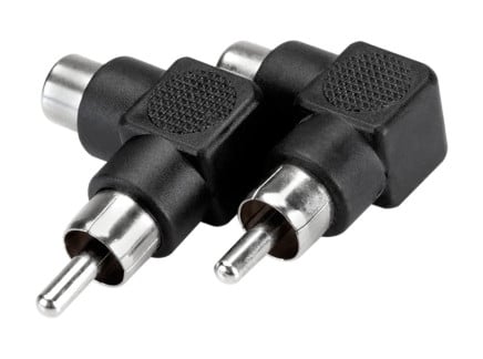 Hosa GRA-259 Right-Angle RCA Adapter (2-Pack)