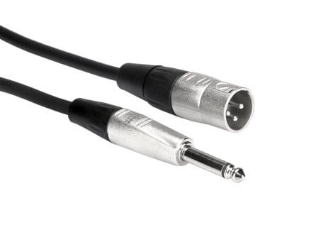 Hosa HPX-020 REAN 1/4" TS to XLRM Cable - 20FT