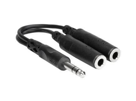 Hosa YPP-118 1/4" TRS to Dual 1/4" TRSF Adapter