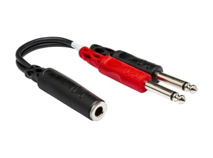 Hosa YPP-136 TRSF to Dual 1/4" TS Breakout