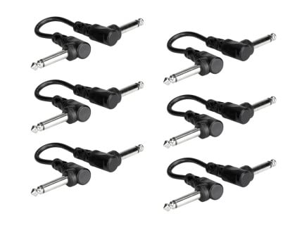 CFS-606 Right Angle Guitar Patch Cable - 6" (6-Pack)