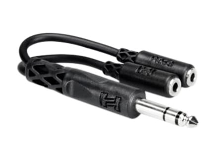 YMP-234 1/4" TRS to Dual 3.5mm TRSF Y Stereo Breakout
