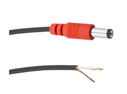 PA36 2.5mm Straight Red Barrel to Bare End - 36"