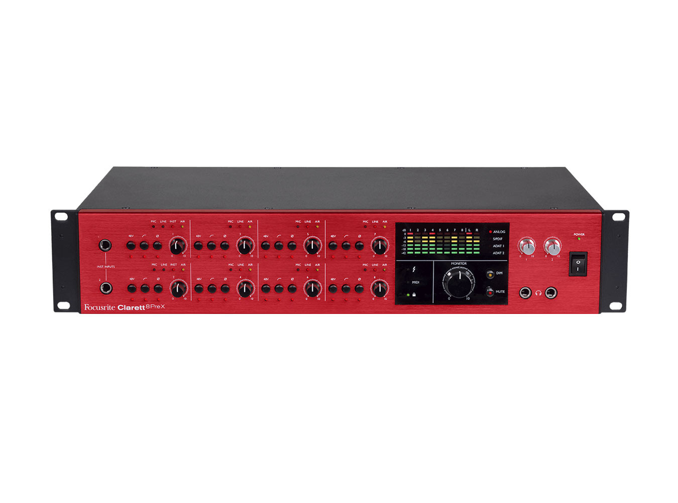 Focusrite Clarett 8PreX Thunderbolt Interface - Perfect Circuit