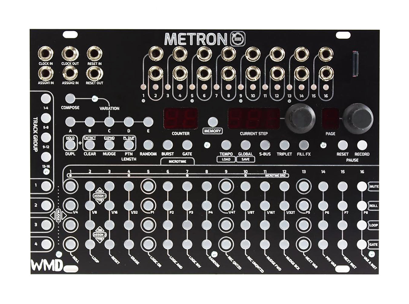 drum play 　WMD METRON　他 WMD Metron Trigger/Gate Sequencer (Black) - Perfect Circuit
