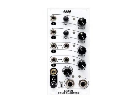 4ms Listen IO ユーロラック モジュラーシンセ 4MS Listen Four Quarters Mixer / Output