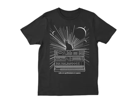 Cats on Synthesizers in Space Glow T-Shirt