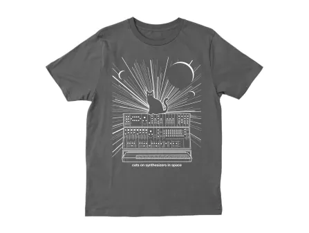 Cats on Synthesizers in Space Grey T-Shirt