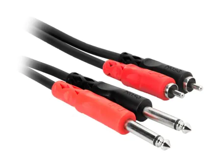 Hosa CPR-200 Dual 1/4" TS to Dual RCA Cable Hosa CPR-200 Dual 1/4" TS to Dual RCA Cable