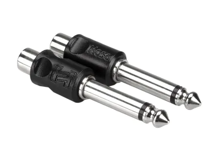Hosa GPR-101 RCA to 1/4" TS Adapters - 2 PACK