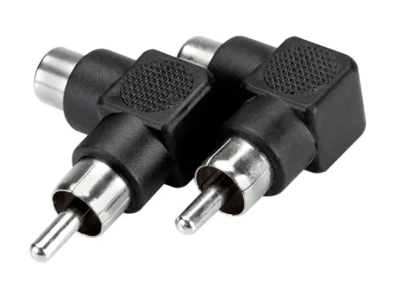 Hosa GRA-259 Right-Angle RCA Adapter (2-Pack)
