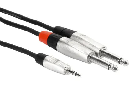Hosa HMP-000Y 3.5mm TRS to Dual 1/4" TS Cable Hosa HMP-000Y 3.5mm TRS to Dual 1/4" TS Cable